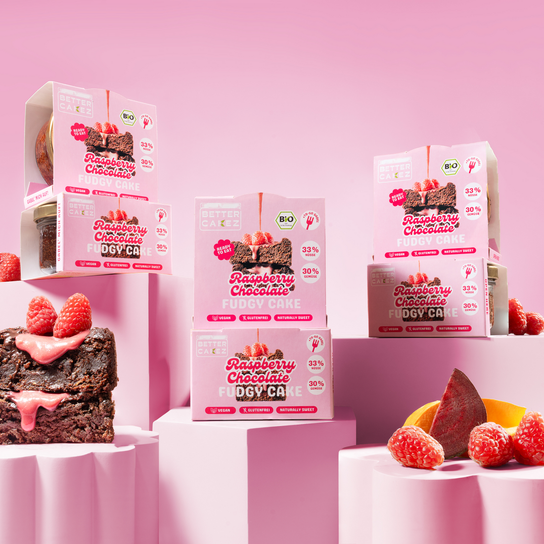 Raspberry Chocolate Fudgy Cake